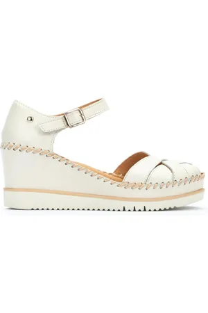 Pikolinos Femme, Chaussures, , Taille: 38 EU Sandalette à talon haut confortable - Off White