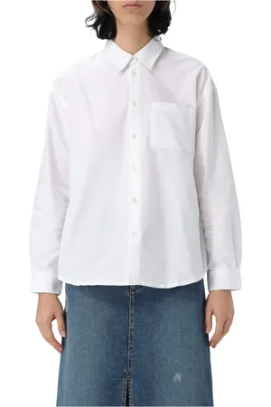 A.P.C. Femme, Blouses et Chemises, Blanc, Taille: 36 FR Veste en jean brodée
