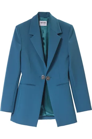 Moschino Femme, Vestes, Vert, Taille: 38 FR Veste ajustée avec fermeture à un bouton