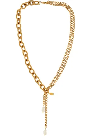 Dansk Copenhagen Femme, Accessoires, Jaune, Taille: ONE Size Collier de Perles Double Étanche Joy