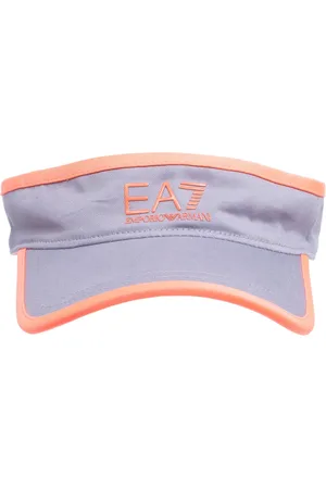 EA7 Femme, Accessoires, Gris, Taille: ONE Size Visière multicolore ajustable avec logo