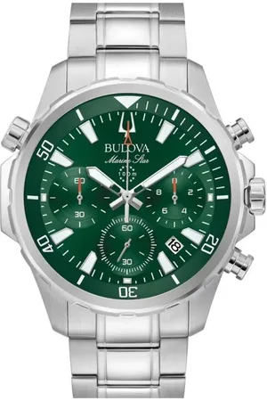 BULOVA Femme, Accessoires, Vert, Taille: ONE Size Montre Marine Star 96B396
