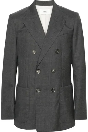 Ami Homme, Vestes, Gris, Taille: L Blazer à Double Boutonnage