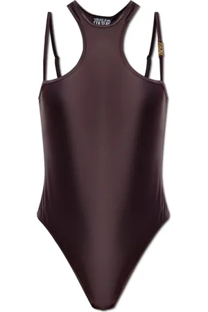 VERSACE Femme, Tops, Brun, Taille: 38 FR Body épaules dénudées