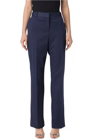 Alberta Ferretti Femme, Pantalons, Bleu, Taille: 42 FR Pantalon en coton stretch