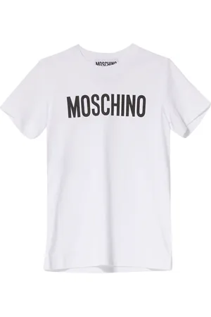 Moschino Femme, Tops, Blanc, Taille: 40 FR T-shirt Classique Blanc en Coton à Manches Courtes
