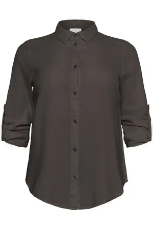 Kaffe Femme, Blouses et Chemises, Gris, Taille: 48 FR Chemisier Noir Huître