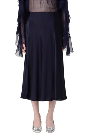 Alberta Ferretti Femme, Jupes, Bleu, Taille: 38 FR Jupe en Satin