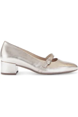Gabor Femme, Chaussures, Jaune, Taille: 37 1/2 EU Escarpins dorés en cuir métallisé