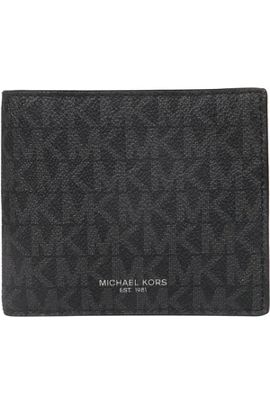Michael Kors Homme, Accessoires, Noir, Taille: ONE Size Portefeuille fin en cuir