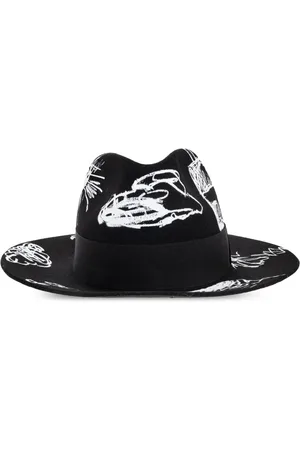 Moschino Homme, Accessoires, Noir, Taille: L Chapeau avec impression