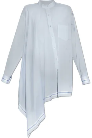 Moschino Femme, Blouses et Chemises, Bleu, Taille: 36 FR Chemise asymétrique avec poche