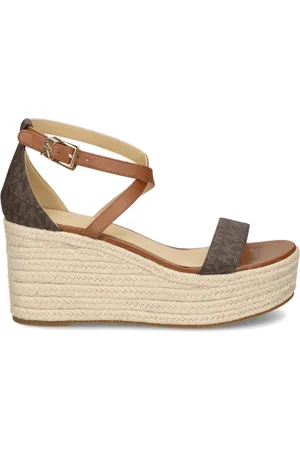 Michael Kors Femme, Chaussures, Brun, Taille: 40 EU Sandales compensées à logo Serena