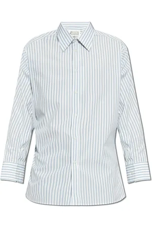 Maison Margiela Homme, Chemises, Bleu, Taille: M Chemise à Rayures