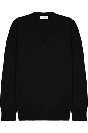 LANEUS Homme, Pulls, Noir, Taille: 2XL Pull avec col en V