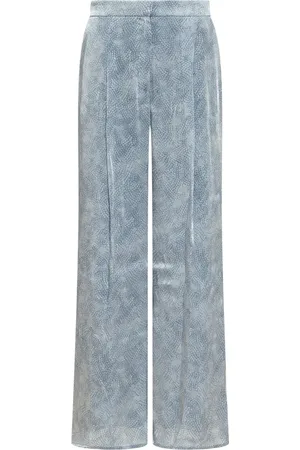Michael Kors Femme, Pantalons, Bleu, Taille: 36 FR Petal Wide LEG Pants