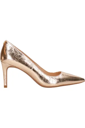 Michael Kors Femme, Chaussures, Jaune, Taille: 36 EU Elégantes escarpins en cuir métallisé