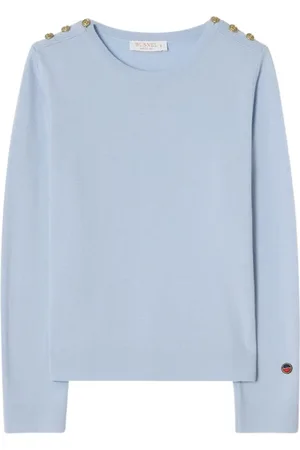 BUSNEL Femme, Pulls, Bleu, Taille: 36 FR Annika Top Bleu Glace