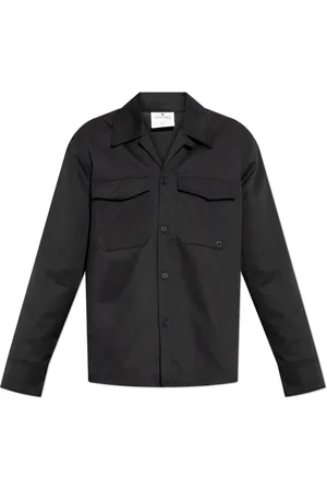 Courrèges Homme, Chemises, Bleu, Taille: XL Chemise avec Logo Brodé