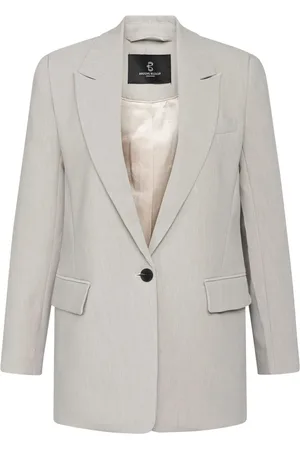 Bruuns Bazaar Femme, Vestes, Gris, Taille: 40 FR Blazer Gris Clair Classique