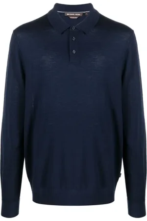 Michael Kors Homme, Tops, Bleu, Taille: M Polo Midnight Merino LS