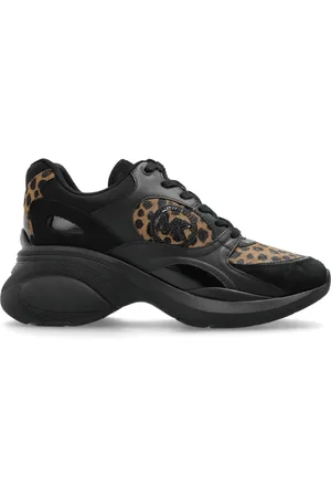 Michael Kors Femme, Chaussures, Noir, Taille: 37 EU Zuma Cheetah Print Trainer