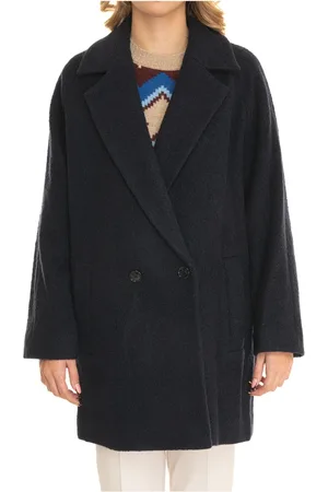 HUGO BOSS Femme, Vestes, Bleu, Taille: 42 FR Manteau Ample