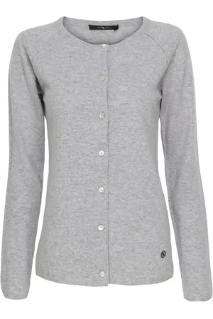 Btfcph Femme, Pulls, Gris, Taille: 40 FR Élégant Cardigan en Cachemire