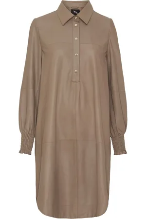 Btfcph Femme, Robes, Brun, Taille: 38 FR Robe Chemise Trapèze