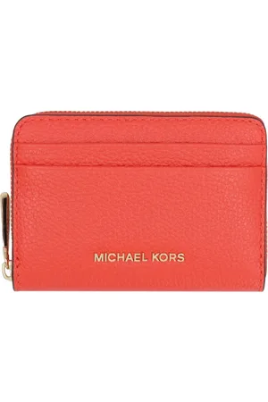 Michael Kors Femme, Accessoires, Rouge, Taille: ONE Size Portefeuille en Cuir Grainé avec Fermeture Éclair
