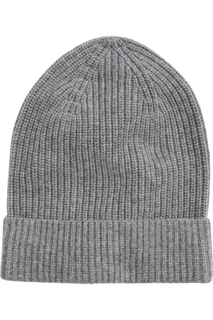 Brooks Brothers Unisex, Accessoires, Gris, Taille: ONE Size Bonnet en laine et cachemire