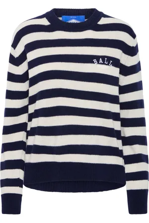 Ball Femme, Pulls, Bleu, Taille: 44 FR Pull à Col Rond Rayé Skycaphain Birch