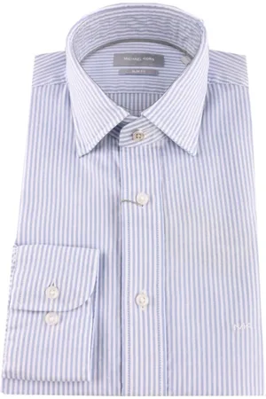 Michael Kors Homme, Chemises, Bleu, Taille: 3XL Chemise en coton slim fit avec logo