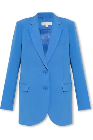 Michael Kors Femme, Vestes, Bleu, Taille: 38 FR Blazer Boyfriend en crêpe