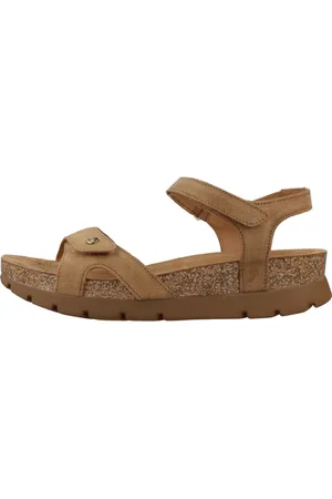 Panama Jack Femme, Chaussures, Brun, Taille: 36 EU Sandales Plates avec Bride Adhésive