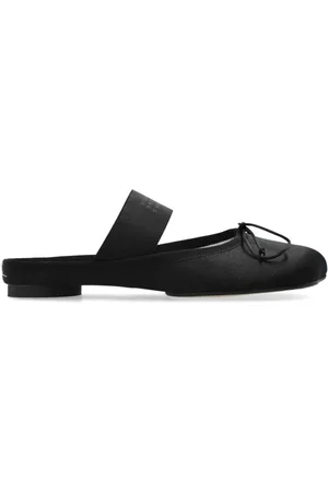 Maison Margiela Femme, Chaussures, Noir, Taille: 39 EU Slides avec Logo Imprimé