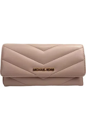 Michael Kors Femme, Accessoires, Rose, Taille: ONE Size Portefeuille Trifold en Cuir élégant avec Bouton