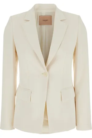 Twin-Set Femme, Vestes, , Taille: 40 FR Veste à Boutonnage Simple avec Revers Cranté