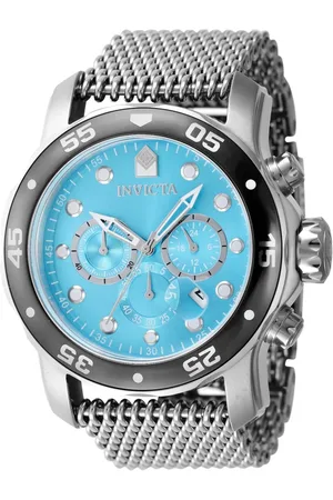 Invicta Homme, Accessoires, Gris, Taille: ONE Size Chronographe Montre Analogique en Acier Inoxydable