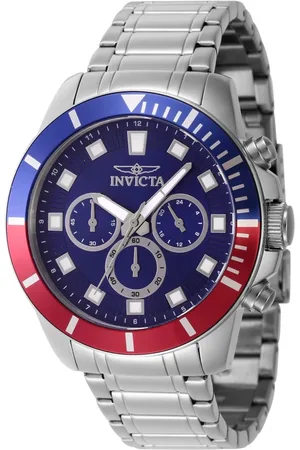 Invicta Homme, Accessoires, Gris, Taille: ONE Size Chronographe Acier Inoxydable Multifonction Montre