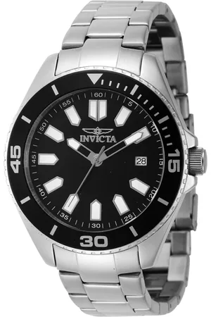 Invicta Homme, Accessoires, Gris, Taille: ONE Size Montre Analogique Classique en Acier Inoxydable