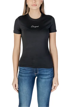 Desigual Femme, Tops, Noir, Taille: 38 FR T-shirt noir à manches courtes