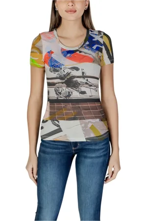 Desigual Femme, Tops, , Taille: 42 FR T-shirt Imprimé Col Rond
