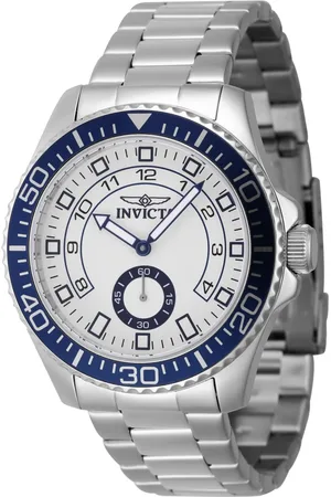 Invicta Homme, Accessoires, Gris, Taille: ONE Size Chronographe Montre Analogique en Acier Inoxydable pour Homme