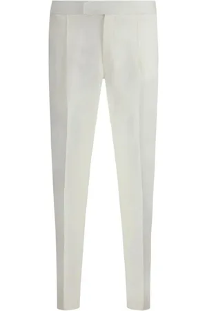 BRIONI Homme, Pantalons, Blanc, Taille: S Pantalon Cigarette Contemporain