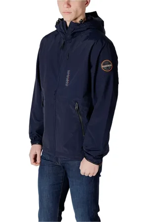 Napapijri Homme, Vestes, Bleu, Taille: M Veste à Capuche Bleue avec Fermeture Éclair pour Homme
