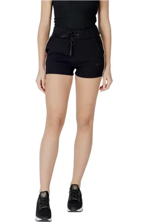 Guess Femme, Shorts, Noir, Taille: 38 FR Shorts Athlétiques Noirs à Lacets
