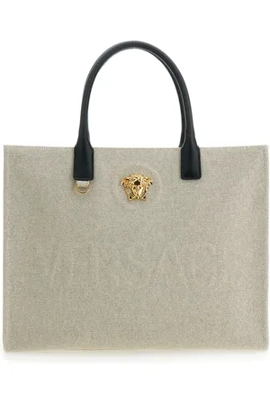 VERSACE Femme, Sacs, Blanc, Taille: ONE Size Sac fourre-tout blanc avec plaque Medusa