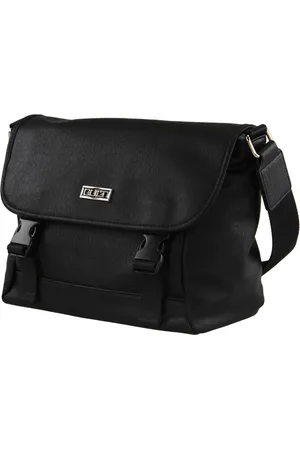 Cult Homme, Sacs, Noir, Taille: ONE Size Sac bandoulière à fermoir métallique