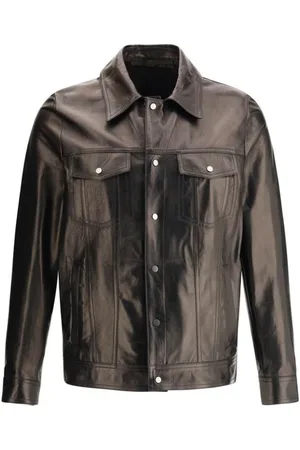SALVATORE SANTORO Homme, Vestes, Brun, Taille: M Veste en cuir classique
